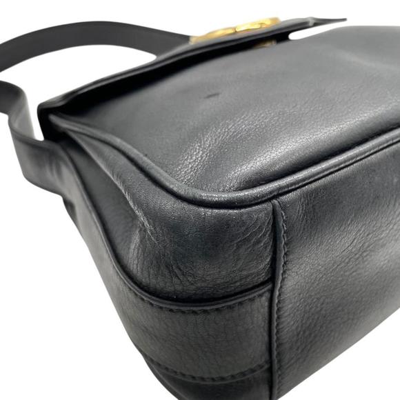 Vintage Gucci Horseshoe Shoulder Bag, Black, D2, Crossbody, Flap, Gold Hardwa... - Picture 10 of 16